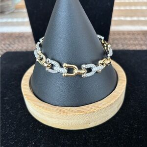Elegant 18K Gold filled and Silver Chain Bracelet